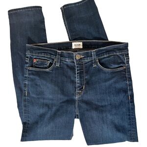 Hudson Jeans Women’s Dark Indigo Shine Mid-Rise Skinny Jeans